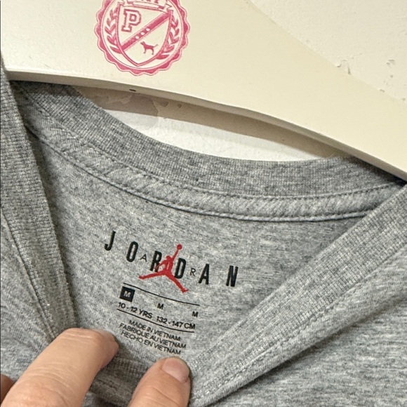 Jordan Kids Gray Tee with Red Accents - Picture 2 of 2